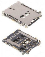 Конектор (роз'єм) SIM карти для Samsung A5 / A500 sim + карта пам'яті